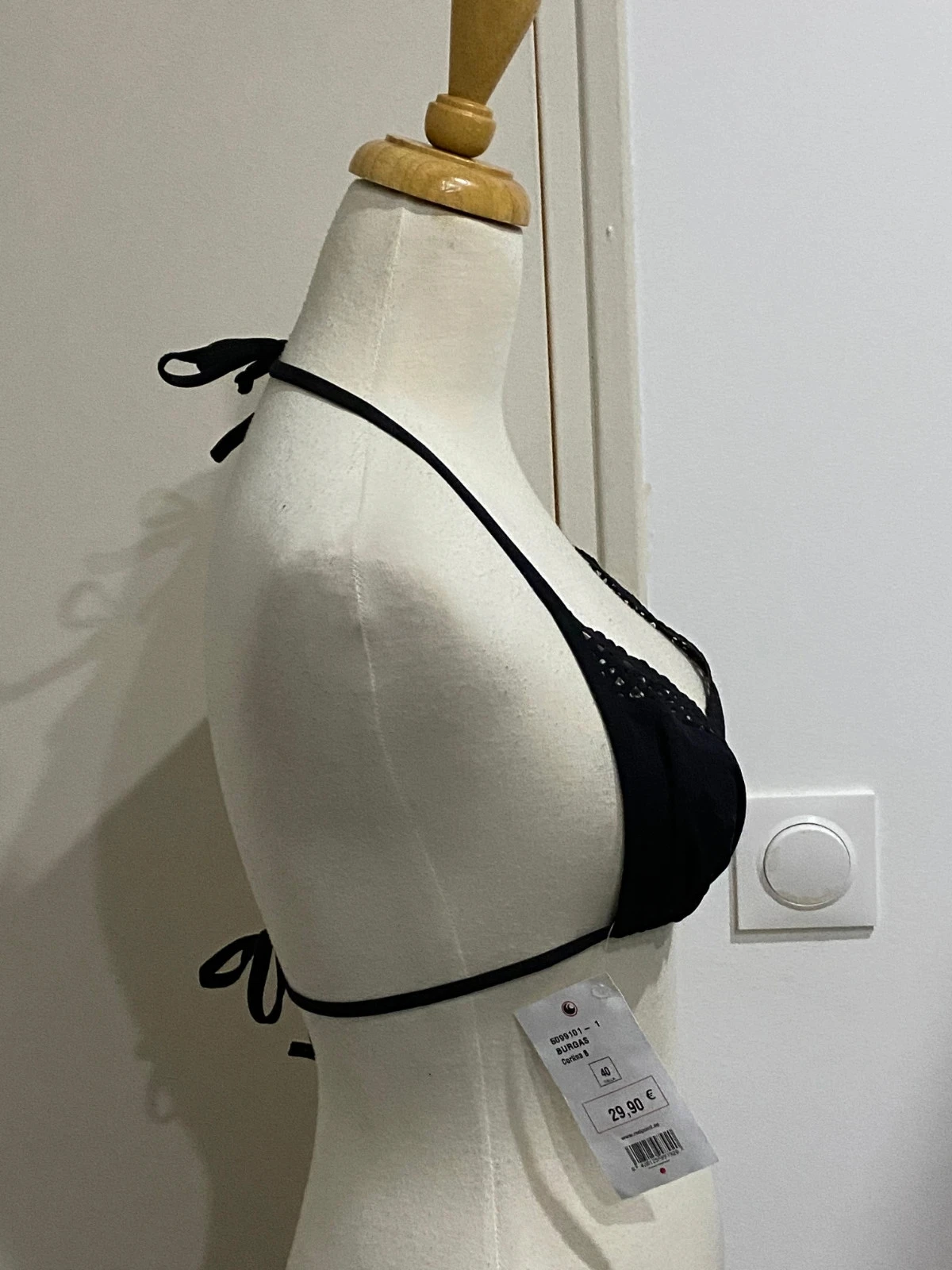 👙 Top de bikini triángulo negro Nadès by Red Point - Talla 38 (Nuevo) 👙 – photo 4
